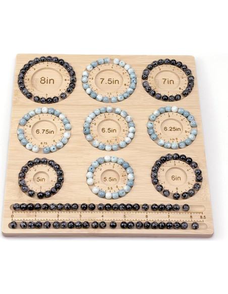 Tablero de Cuentas Petoysoso de Bambú para Joyas 25.4x23.88 cm