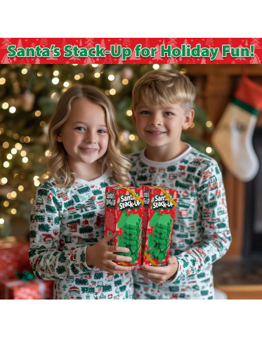 Juego de Apilamiento de Bloques de Madera Funwares - Santa