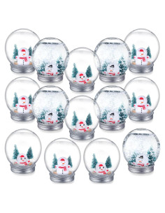 Kit de Esferas de Nieve Plásticas Jerify 16 Piezas Navidad