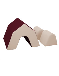 Escalador de Espacio de Juego SoftScape FDP 3 Piezas Burdeos