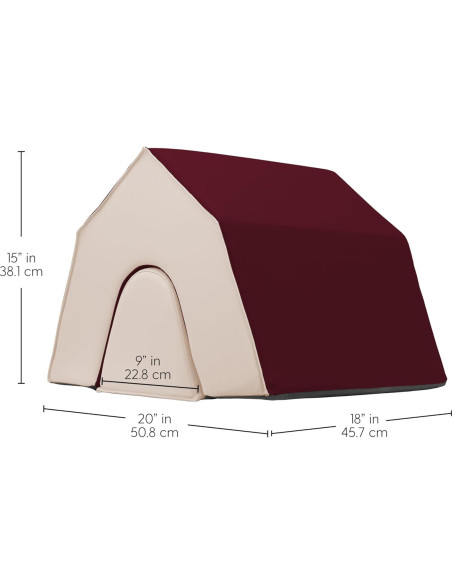 Escalador de Espacio de Juego SoftScape FDP 3 Piezas Burdeos