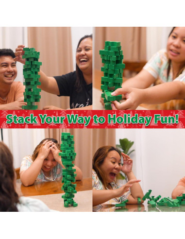 Juego de Apilamiento de Bloques de Madera Funwares - Santa