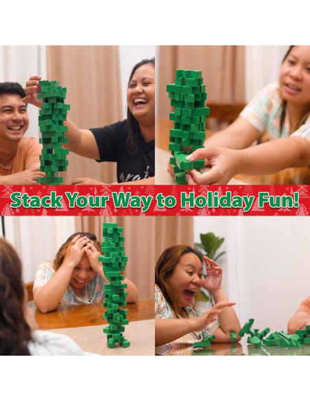 Juego de Apilamiento de Bloques de Madera Funwares - Santa Juego de Apilamiento de Bloques de Madera Funwares - Santa