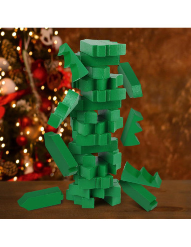 Juego de Apilamiento de Bloques de Madera Funwares - Santa
