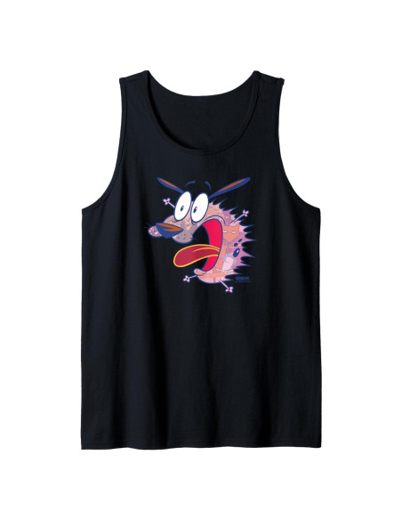 Camiseta Sin Mangas Courage el Perro Cobarde Malvado 100% Algodón