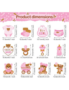 Decoraciones Colgantes Baby Shower Osito Pajean 53 Piezas 2