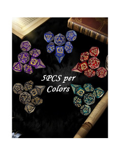 Juego de Dados Poliedricos ODINROLL 35 Piezas D&D RPG 2