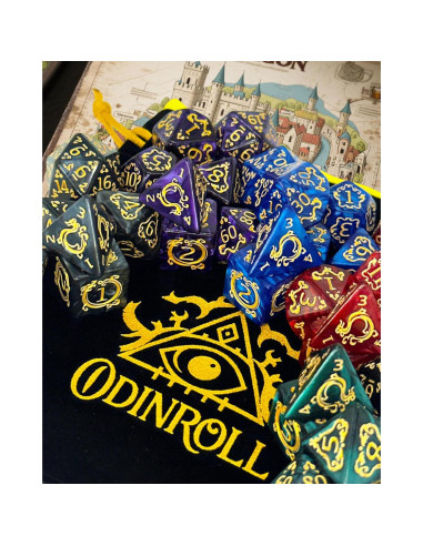 Juego de Dados Poliedricos ODINROLL 35 Piezas D&D RPG