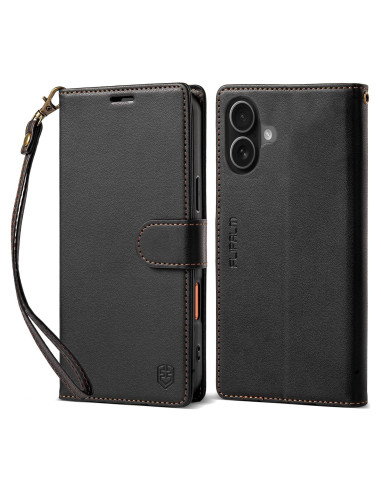 Funda billetera FLIPALM para iPhone 17 - Cuero PU Negro