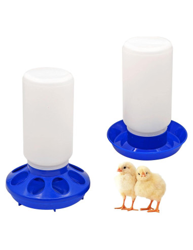 Kit de Alimentador y Bebedero Automático Oujimai para Pollos 1L