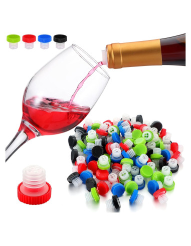 100 Vertedores de Vino Lento Qinyoung con Tapa Coloridos