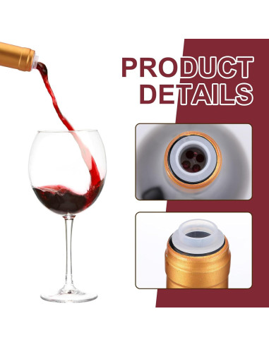 100 Vertedores de Vino Lento Qinyoung con Tapa Coloridos