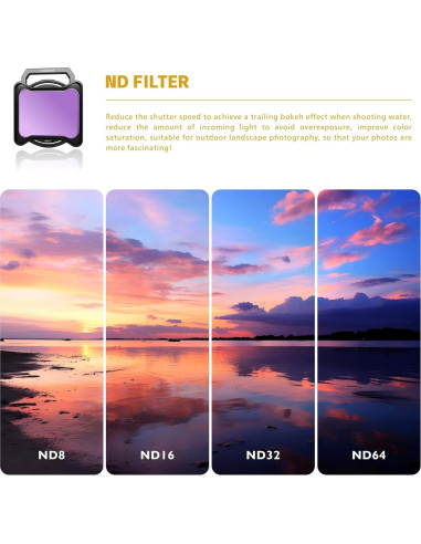 Juego de Filtros ND UV CPL para Drones DJI O4 Air Unit AVATA