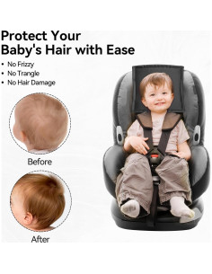 Cubierta de Asiento de Coche Sprouterie 2pcs Satén Rosa Negro 2