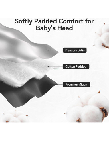 Cubierta de Asiento de Coche Sprouterie 2pcs Satén Rosa Negro