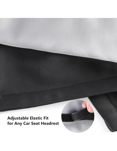 Cubierta de Asiento de Coche Sprouterie 2pcs Satén Rosa Negro