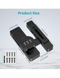 Cerradura de Combinación YogePote para Gabinete Negro 3 Dígitos 2