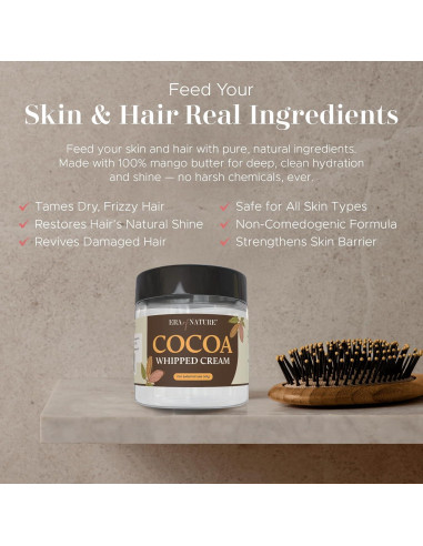 Crema Corporal Batida de Cacao Era of Nature 227g - Hidratante Vegano