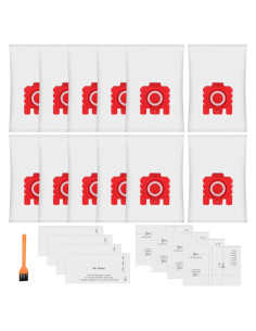 Paquete de 12 bolsas FJM para aspiradoras Miele + 8 filtros