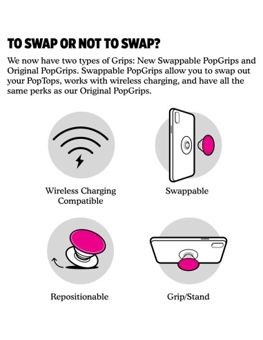 PopSockets Agarre Adhesivo Orquídea Cristal - Soporte Teléfono