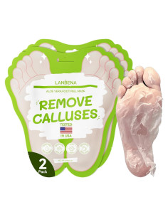 Máscara Exfoliante para Pies LANBENA Aloe Vera - 2 Pares