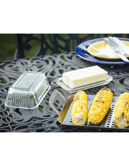 Plato de Mantequilla de Vidrio Tablecraft H122 17.1x10.2cm