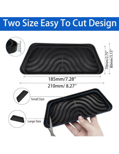 Bandejas de Goteo de Silicona ZHMEINA 2 Pcs Rectangulares Negras 2