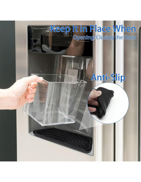 Bandejas de Goteo de Silicona ZHMEINA 2 Pcs Rectangulares Negras