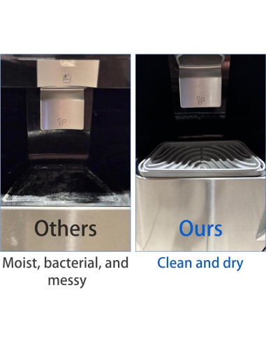 Bandejas de Goteo de Silicona ZHMEINA 2 Pcs Rectangulares Negras