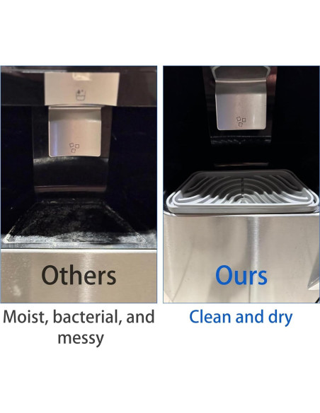 Bandejas de Goteo de Silicona ZHMEINA 2 Pcs Rectangulares Negras