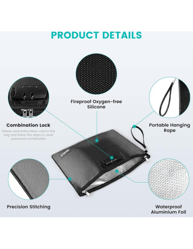 Bolsa de Documentos a Prueba de Fuego Airfish FP006 36.1x25.4cm