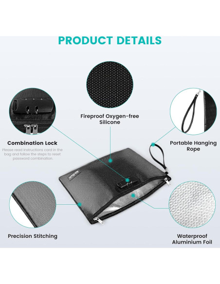 Bolsa de Documentos a Prueba de Fuego Airfish FP006 36.1x25.4cm