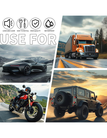 Bocina de Coche FARBIN 12V Doble Cromada 130dB