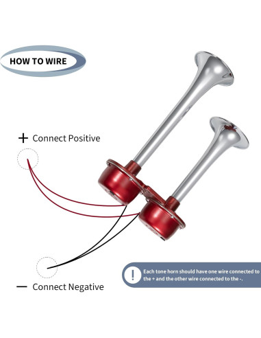 Bocina de Coche FARBIN 12V Doble Cromada 130dB