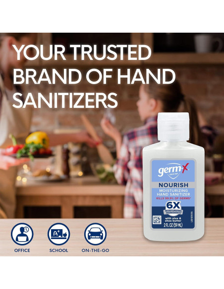 Desinfectante de Manos Germ-X Nourish 59.15 ml x6 Hidratante