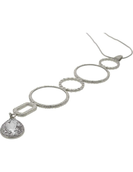 Cadena de Gafas Elegante para Mujeres - Plata Brillante 2.0x