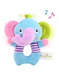 Sonajero de Elefante de Peluche RIY para Bebés - 18x10 cm