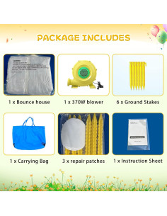 Castillo Inflable Vancen 387.5x220x223.1cm para Niños 2