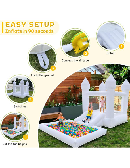 Castillo Inflable Vancen 387.5x220x223.1cm para Niños