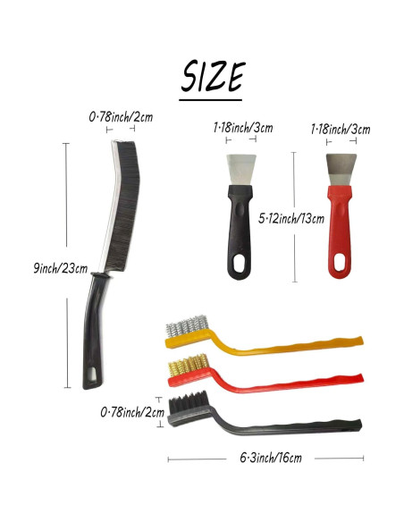 Juego de limpieza 12 piezas Durikant - Cepillos y raspadores
