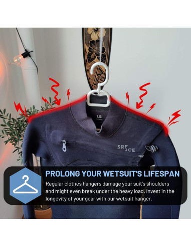 Colgador de Traje de Neopreno Hang 11 - Secado Rápido y Plegable