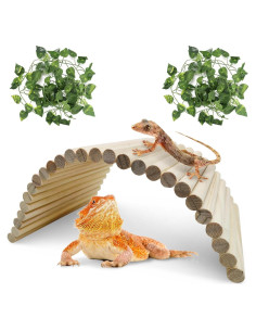 Puente de Madera Flexible Hamiledyi 29 x 15 cm para Reptiles