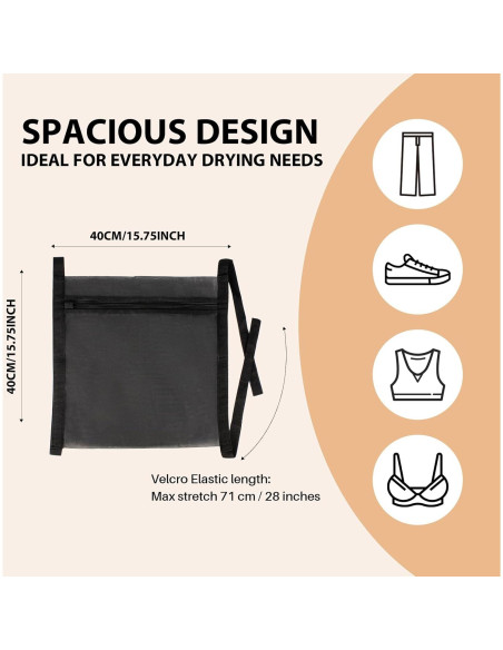 Bolsa para Secar Zapatos NMQHPA Negra 40x40 cm - 1 Paquete