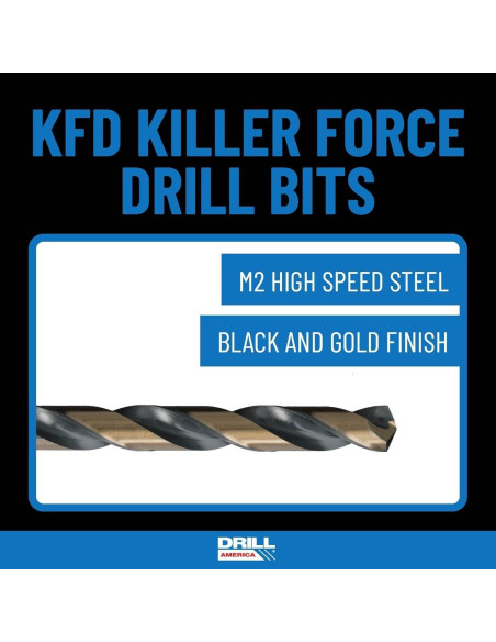 Brocas Jobber HSS 3 Piezas Drill America 3.2-6.4mm Punta Dividida