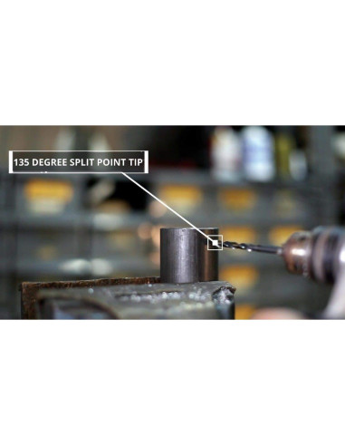 Brocas Jobber HSS 3 Piezas Drill America 3.2-6.4mm Punta Dividida