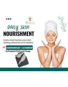 Jabón Artesanal Sixbright 113g - Carbón Activado y Lavanda 2