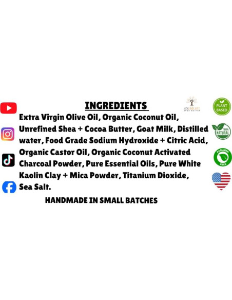 Jabón Artesanal Sixbright 113g - Carbón Activado y Lavanda