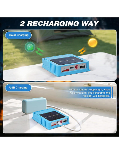 Linterna Camping Solar TANSOREN LED Portátil 199g Recargable