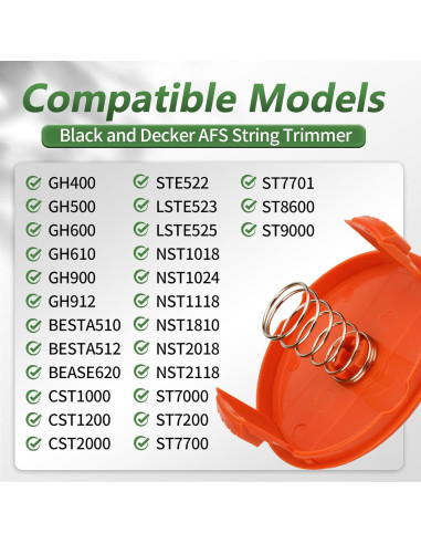 Tapa y resorte de repuesto Tecreddy RC100P para desmalezadora