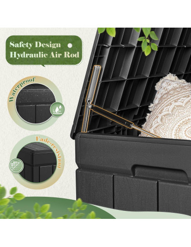 Caja de Almacenamiento Exterior Homall 321.76L Resina Impermeable